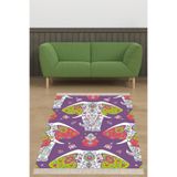 Ontheclouds Fil Desenli Filli Etnik Dijital Baskı Yıkanabilir Kaymaz Taban Salon Ve Hol Halısı, 80 x 150