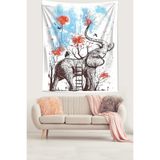 ontheclouds Fil Ve Mutlu Bir Yer Duvar Örtüsü Tapestry, TYCX5GBG1N169540664296959