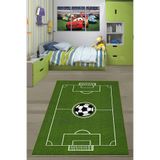 Ontheclouds Futbol Sahası Futbol Topu Desen Dijital Baskı Yıkanabilir Kaymaz Taban Çocuk Odası Halısı, 120 x 200