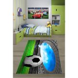 Ontheclouds Futbol Sahası Yıkanabilir Kaymaz Taban Leke Tutmaz Çocuk Odası Halısı, 100 x 350