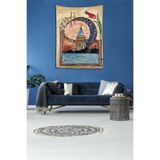 Ontheclouds Galata Kulesi Istanbul Temalı Yıkanabilir Leke Tutmaz Kumaş Duvar Örtüsü Duvar Halısı Tapestry, 100 x 140