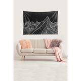 Ontheclouds Gece Dağın Zirvesi Leke Tutmaz Kadife Dokulu Kumaş Duvar Örtüsü Duvar Halısı Tapestry, 70 x 100