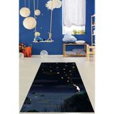 Ontheclouds Gece Gökyüzündeki Yıldızlar Yıkanabilir Kaymaz Taban Leke Tutmaz Çocuk Odası Halısı, 100 x 400