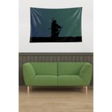 Ontheclouds Gemi Rota Yol Desen Leke Tutmaz Kadife Dokulu Kumaş Duvar Örtüsü Duvar Halısı Tapestry, 70 x 100