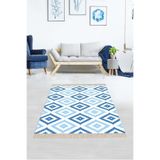 Ontheclouds Geometrik Baklava Dilimi Karo Desenli Dijital Baskı Yıkanabilir Kaymaz Halı 160X230Cm, 80 x 150
