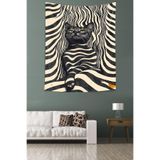 Ontheclouds Geometrik Çizgiler Içinde Retro Ilüzyon Kedi Leke Tutmaz Kumaş Duvar Örtüsü Duvar Halısı Tapestry, 140 x 230
