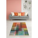 Ontheclouds Geometrik Desen Renk Geçişli Dijital Baskı Yıkanabilir Kaymaz Taban Leke Tutmaz Modern Salon Halısı, 80 x 350