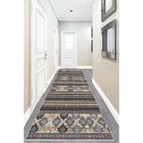 Ontheclouds Geometrik Desenli Dijital Baskı Yıkanabilir Kaymaz Taban Etnik Kilim Desen Salon Halısı Ve Yolluk, 80 x 150