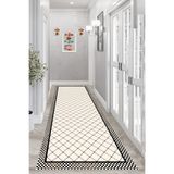 Ontheclouds Geometrik Desenli Dijital Baskı Yıkanabilir Kaymaz Taban Etnik Modern Desen Salon Halı, 80 x 300