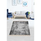 Ontheclouds Geometrik Desenli Osmanlı Motif Dijital Baskı Yıkanabilir Kaymaz Taban Kilim Model Salon Halısı, 180 x 280