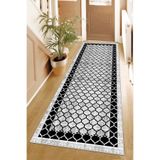 Ontheclouds Geometrik Desenli Osmanlı Motif Dijital Baskı Yıkanabilir Kaymaz Taban Klasik Salon Halısı, 100 x 250