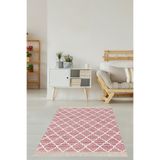 Ontheclouds Geometrik Karo Desenli Dijital Baskı Yıkanabilir Kaymaz Taban Etnik Kilim Desen Salon Halı, 160 x 240 MEG602AD
