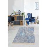 Ontheclouds Geometrik Sarmal Desenli Dijital Baskı Yıkanabilir Kaymaz Taban Modern Salon Salon Halısı, 80 x 50