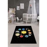Ontheclouds Gezegen Uzay Desenli Dijital Baskı Yıkanabilir Kaymaz Taban Çocuk Odası Halısı, 160 x 250