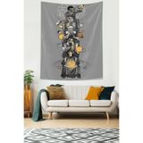 Ontheclouds Gök Bilimciler Modern Leke Tutmaz Kumaş Duvar Örtüsü Duvar Halısı Tapestry, 70 x 100