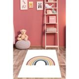 Ontheclouds Gökkuşağı Desenli Makrome Temalı Yıkanabilir Kaymaz Taban Leke Tutmaz Çocuk Odası Halısık, 60 x 120