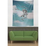 Ontheclouds Gökyüzünde Dans Eden Iskelet Leke Tutmaz Kumaş Duvar Örtüsü Duvar Halısı Tapestry, 70 x 100