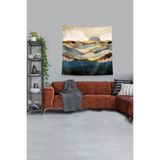 Ontheclouds Gold Doğan Güneş Leke Tutmaz Kadife Kumaş Duvar Örtüsü Duvar Halısı Tapestry, 35 x 50
