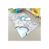 Ontheclouds Gri Ayıcık Desenli Yıkanabilir Kaymaz Taban Leke Tutmazbebek Ve Çocuk Odası Halısı, 100 x 350 AYC181AA