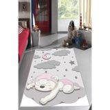 Ontheclouds Gri Ayıcık Desenli Yıkanabilir Kaymaz Taban Leke Tutmazbebek Ve Çocuk Odası Halısı, 60 x 120 AYC104AB