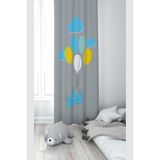 ontheclouds Gri Balon Desenli Dijital Baskı Fon Perdesi, 140 x 270, TYC00484852247, gri-mavi
