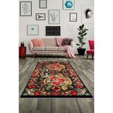 Ontheclouds Gül Buketi Desenli Otantik Dijital Baskılı Yıkanabilir Kaymaz Taban Modern Salon Halısı, 80 x 250