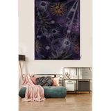 Ontheclouds Güneş Ve Ay Gökyüzü Leke Tutmaz Dokulu Kumaş Duvar Örtüsü Duvar Halısı, 70 x 100