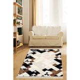 Ontheclouds Hakiki Deri Desenli Dijital Baskı Yıkanabilir Kaymaz Taban Modern Salon Halı, 100 x 300
