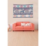 Ontheclouds India Fil Desen Etnik Leke Tutmaz Kadife Dokulu Kumaş Duvar Örtüsü Duvar Halısı Tapestry, 140 x 230