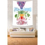 Ontheclouds Insan Anatomisi Leke Tutmaz Kumaş Duvar Örtüsü Duvar Halısı Tapestry, 35 x 50