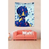 Ontheclouds Insan Ve Uçan Kuşlar Leke Tutmaz Kumaş Duvar Örtüsü Duvar Halısı Tapestry, 70 x 100