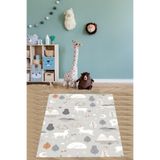 Ontheclouds Iskandinav Geyikli Yıkanabilir Kaymaz Taban Leke Tutmaz Çocuk Odası Halısı, 80 x 250