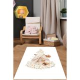 Ontheclouds Iskandinav Hayvan Çadırı Desenli Bohem Yıkanabilir Kaymaz Taban Leke Tutmaz Çocuk Odası Halısı, 160 x 240