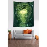 Ontheclouds Iskandinav Ormandaki Geyik Yıkanabilir Leke Tutmaz Kumaş Duvar Örtüsü Duvar Halısı Tapestry, 35 x 50