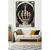 Ontheclouds Iskelet Parmaklar Kuru Kafa The Finger Yazılı Leke Tutmaz Kumaş Duvar Örtüsü Duvar Halısı Tapestry, 70 x 100
