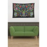 Ontheclouds Işleme Çiçek Desenler Leke Tutmaz Kadife Dokulu Kumaş Duvar Örtüsü Duvar Halısı Tapestry, 70 x 100