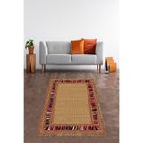 Ontheclouds Jüt Hasır Kilim Görünümlü Dijital Baskılı Kaymaz Taban Yıkanabilir Modern Salon Halısı Ve Yolluk, 100 x 150 MEGJ27E