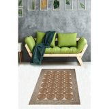 Ontheclouds Jüt Hasır Kilim Görünümlü Dijital Baskılı Kaymaz Taban Yıkanabilir Modern Salon Halısı Ve Yolluk, 100 x 300 MEGJ32F