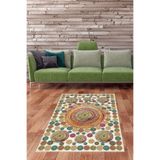 Ontheclouds Jüt Hasır Kilim Görünümlü Dijital Baskılı Kaymaz Taban Yıkanabilir Modern Salon Halısı Ve Yolluk, 120 x 200 MEGJ2BJ