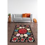 Ontheclouds Jüt Hasır Kilim Görünümlü Dijital Baskılı Kaymaz Taban Yıkanabilir Modern Salon Halısı Ve Yolluk, 160 x 230 MEGJ8SL