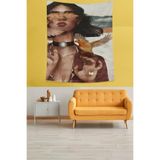 Ontheclouds Kadın Ile Kuş Leke Tutmaz Kumaş Duvar Örtüsü Duvar Halısı Tapestry, 70 x 70