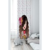 ontheclouds Kahve İçen Kız Desenli Bebek Çocuk Odası Fon Perdesi, 140 x 240, TYC00484850968, beyaz-kahve