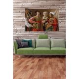 Ontheclouds Kahverengi Soyulan Adam Desenli Leke Tutmaz Kadife Kumaş Duvar Örtüsü Duvar Halısı Tapestry, 70 x 100