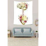 Ontheclouds Kalp Ve Beyin Bağlantısı Leke Tutmaz Kumaş Duvar Örtüsü Duvar Halısı Tapestry, 140 x 230