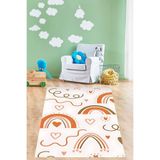 Ontheclouds Kalpler Gökkuşağı Bohem Yıkanabilir Kaymaz Taban Leke Tutmaz Çocuk Odası Halısı, 80 x 350