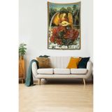 Ontheclouds Kanatlı Melek Mitoloji Yıkanabilir Leke Tutmaz Kumaş Duvar Örtüsü Duvar Halısı Tapestry, 70 x 100