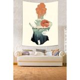 Ontheclouds Kendini Sev Temalı Leke Tutmaz Kumaş Duvar Örtüsü Duvar Halısı Tapestry, 35 x 50