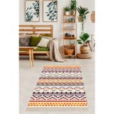 Ontheclouds Kilim Desenli Dijital Baskı Yıkanabilir Kaymaz Taban Etnik Desen Salon Halısı, 180 x 300