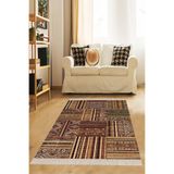 Ontheclouds Kilim Desenli Etnik Dijital Baskı Yıkanabilir Kaymaz Taban Eskitme Salon Halı Ve Yolluk, 120 x 180 MEG895K
