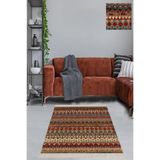 Ontheclouds Kilim Desenli Etnik Dijital Baskı Yıkanabilir Kaymaz Taban Eskitme Salon Halı Yolluk, 180 x 300 MEG795AF